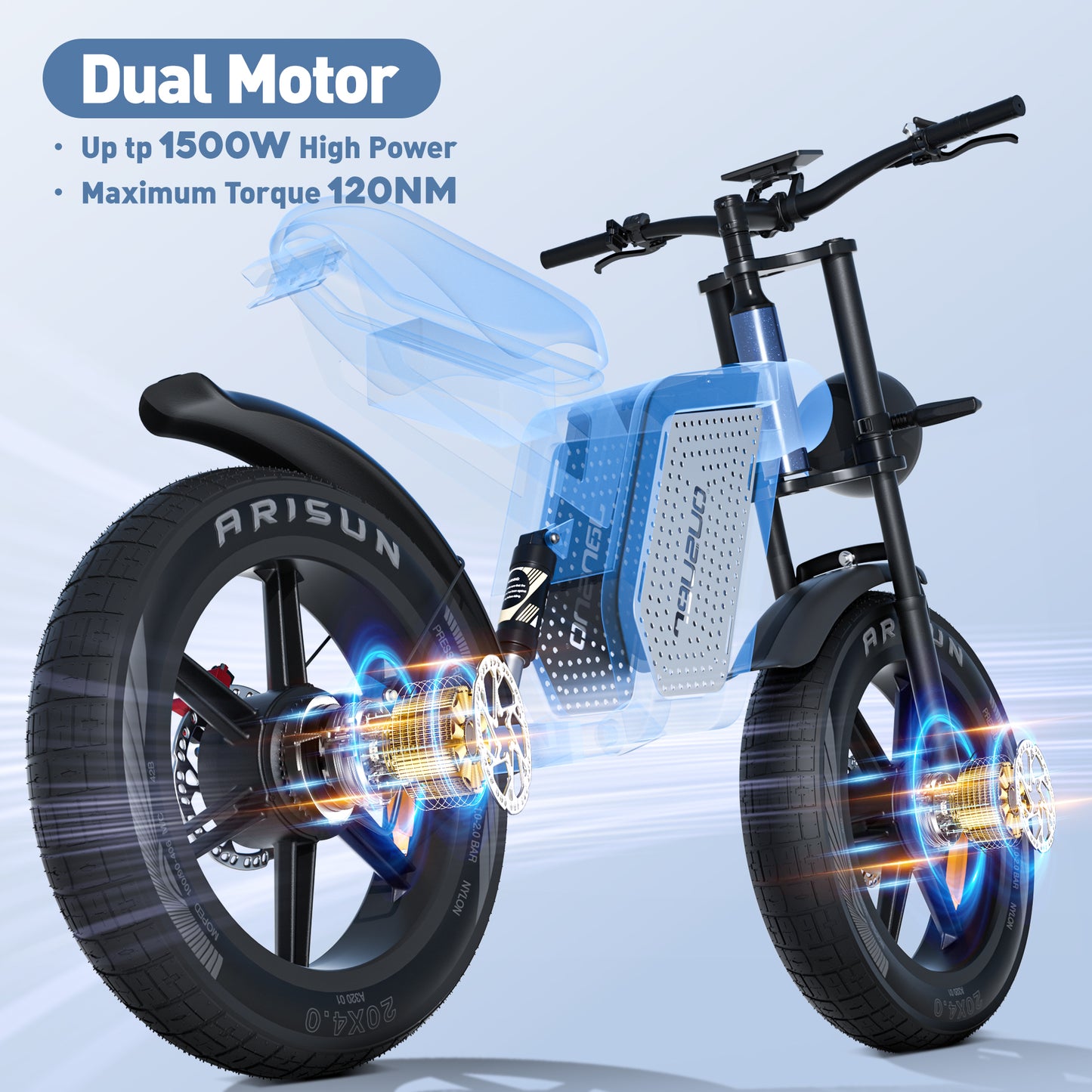 X60 Dual Motor E-Bike – Fast & Powerful Ride