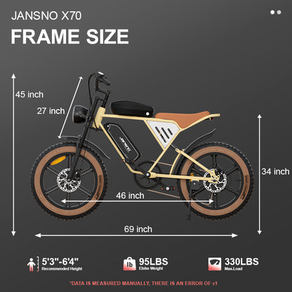 X70 Ebike – Long Range Dual Battery for Delivery Riders